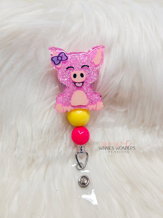 Pig Badge Reel