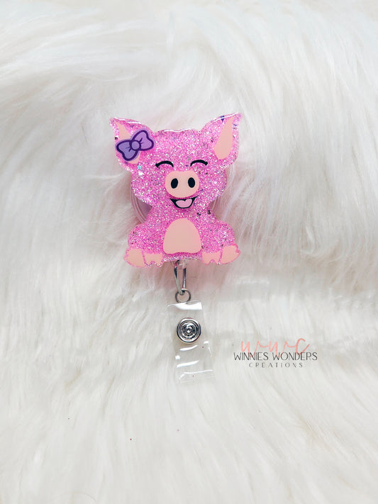 Pig Badge Reel