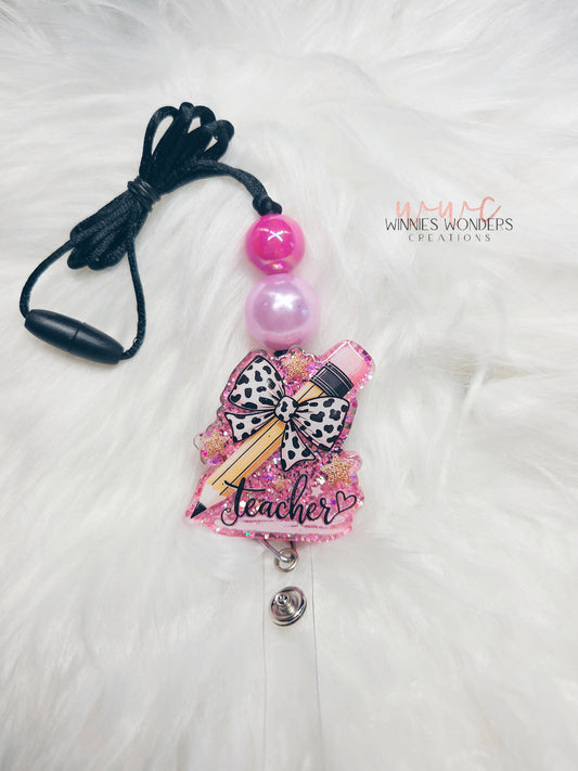 Teacher Pencil Lanyard