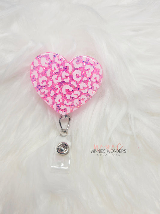 Leopard Heart Badge Reel