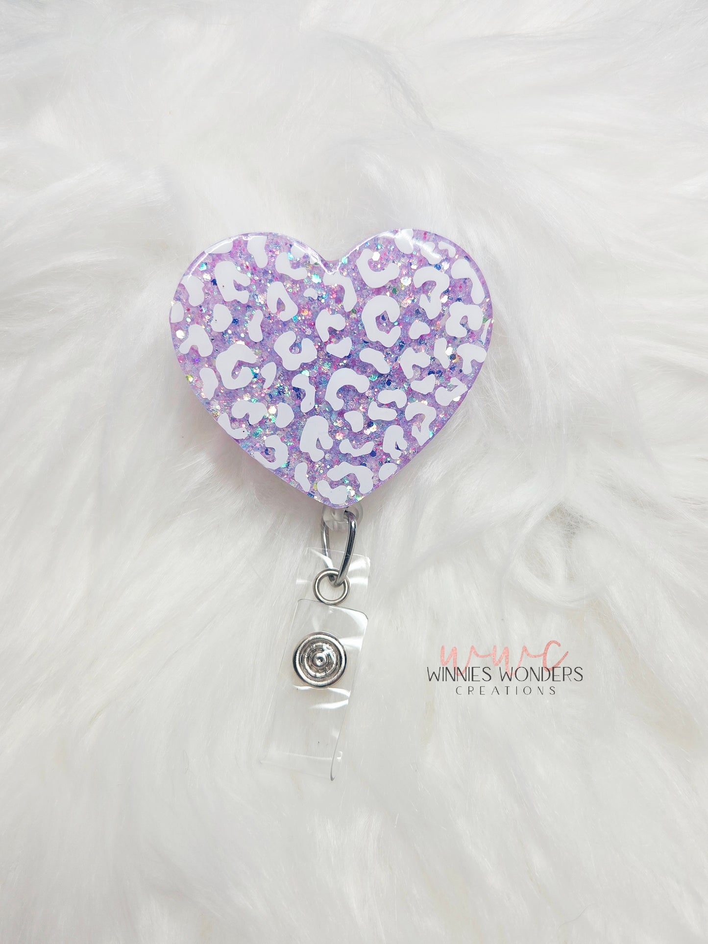 Leopard Heart Badge Reel