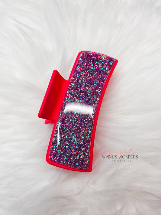 Red Glitter Hair Clip