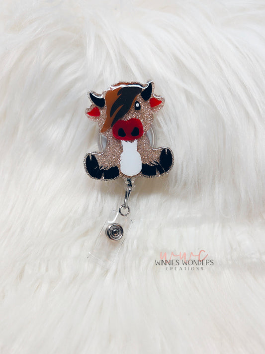 Highland Cow Badge Reel