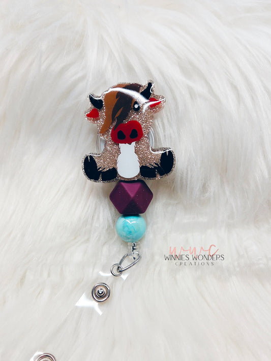 Highland Cow Badge Reel