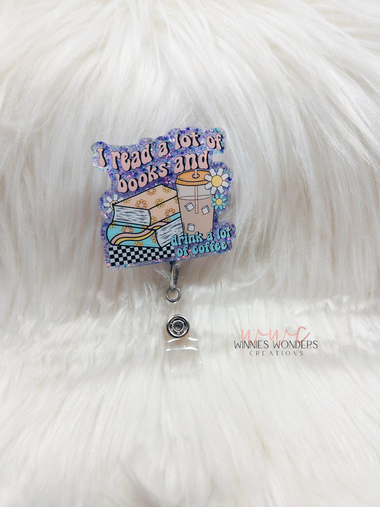 Read Books and drink coffee Badge Reel