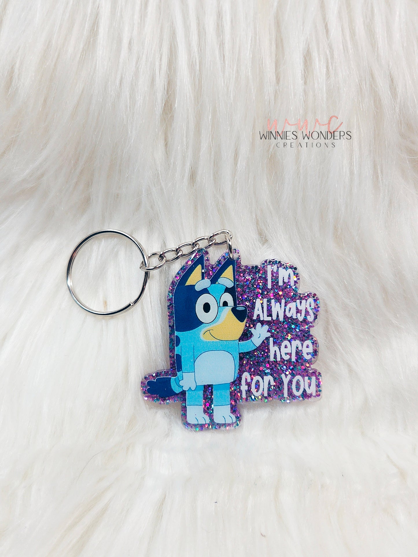 Here for you Dog Keychain