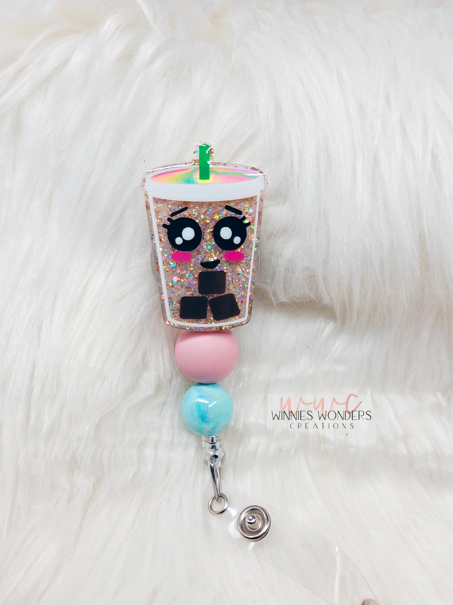 Iced Coffee Badge Reel