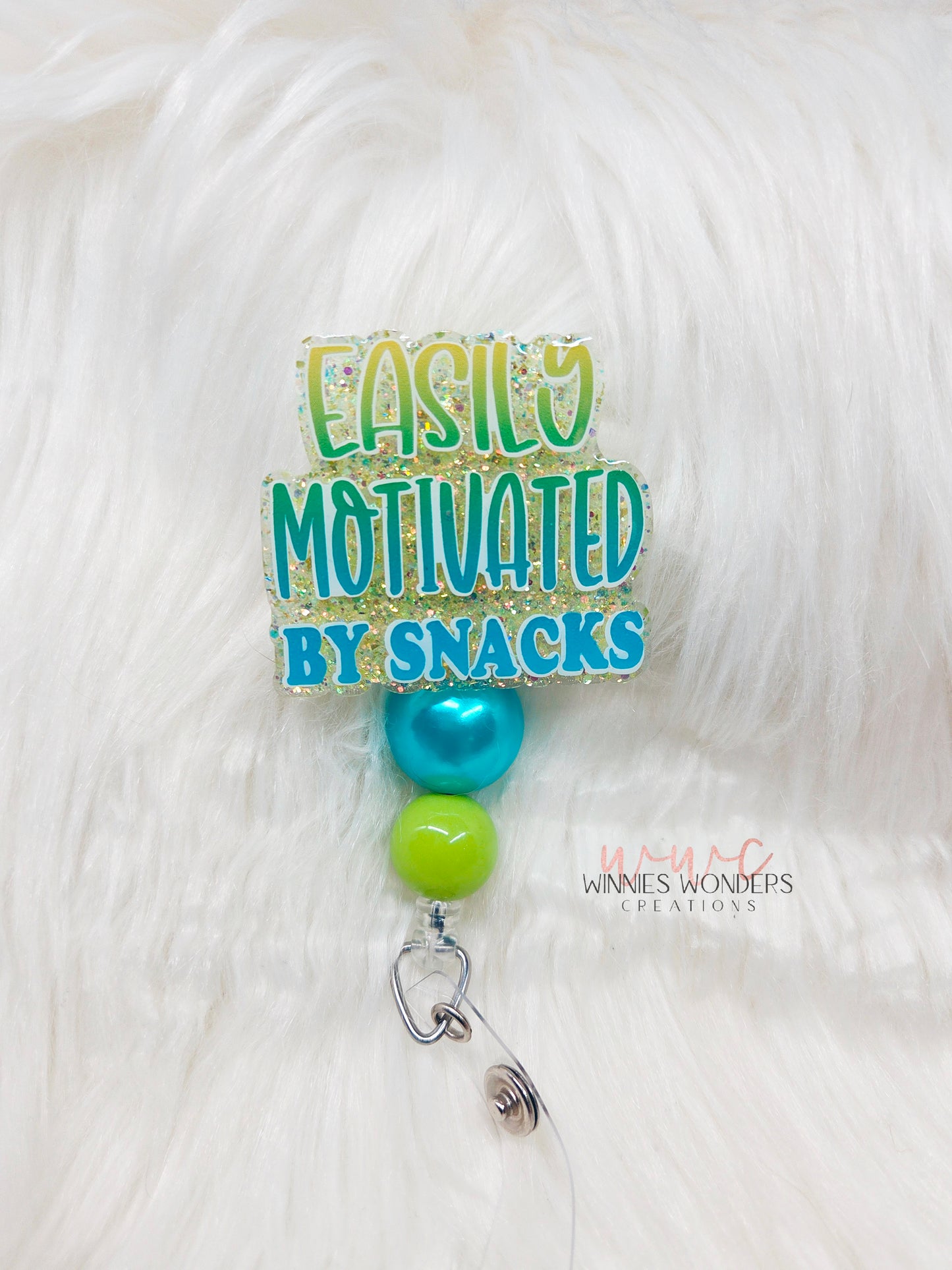 Easily Motivated By Snacks Badge Reel