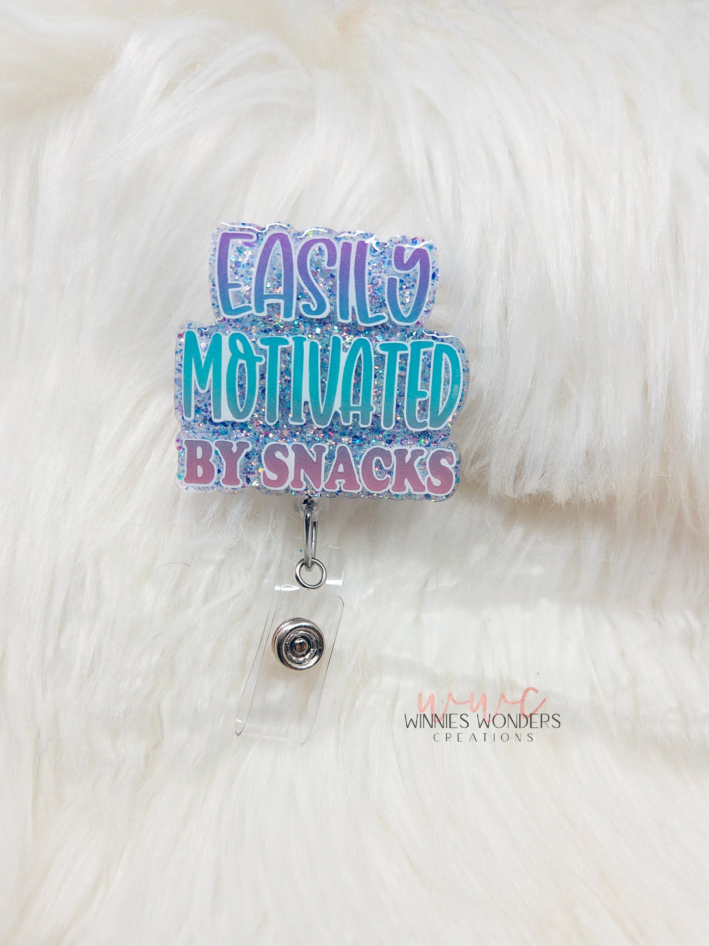 Easily Motivated By Snacks Badge Reel