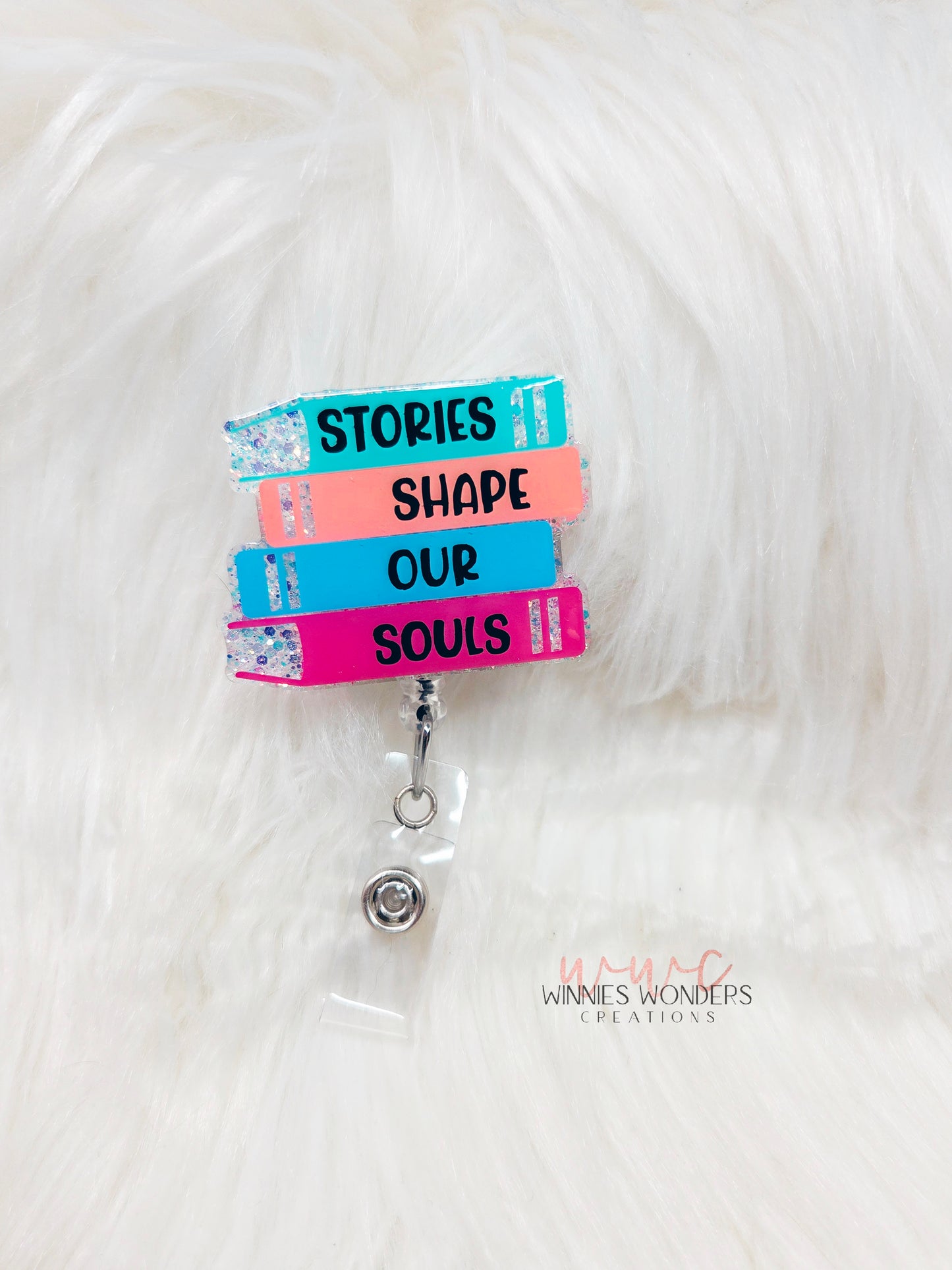 Stacked Books-Stories shape our Souls Badge Reel