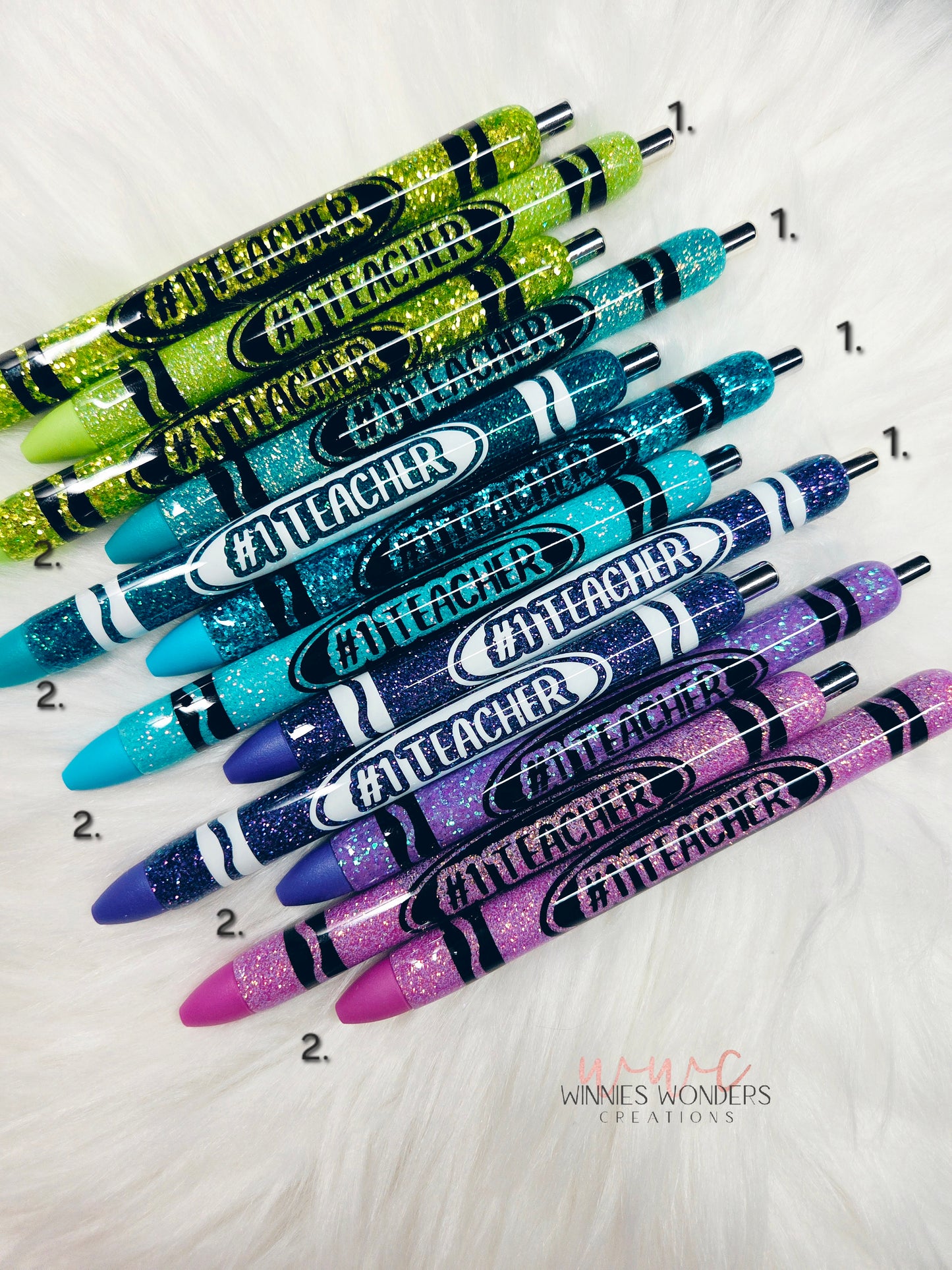 #1 Teacher Crayon Pen