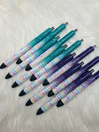 Love is Love  Glitter Melt Pens