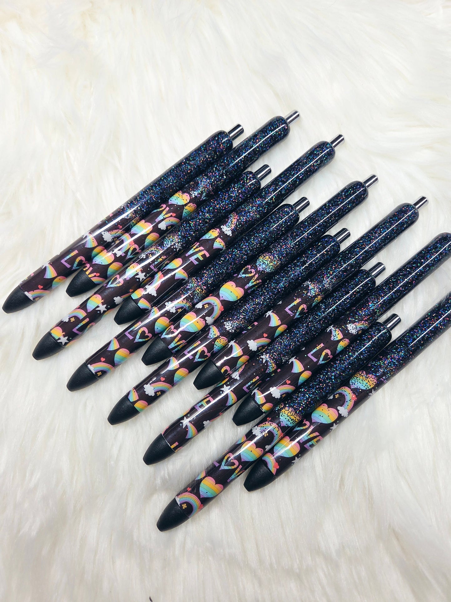 Rainbow Love Glitter Melt Pens