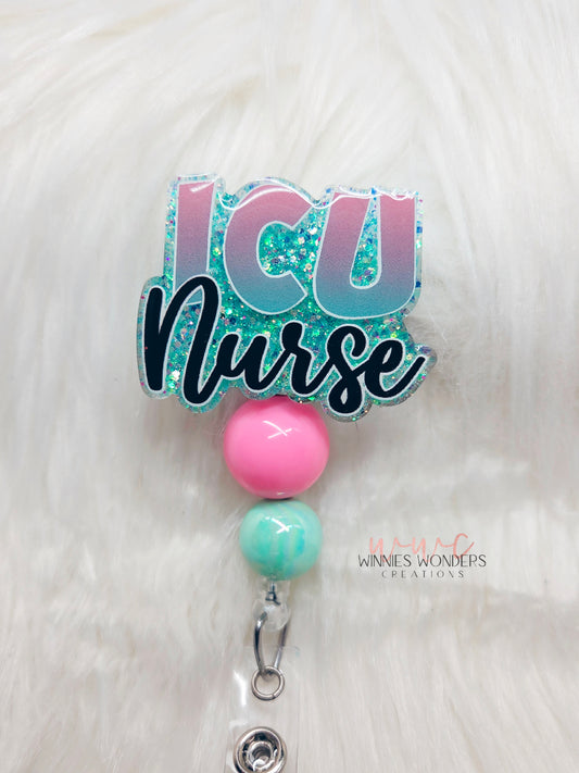 ICU Nurse Badge Reel