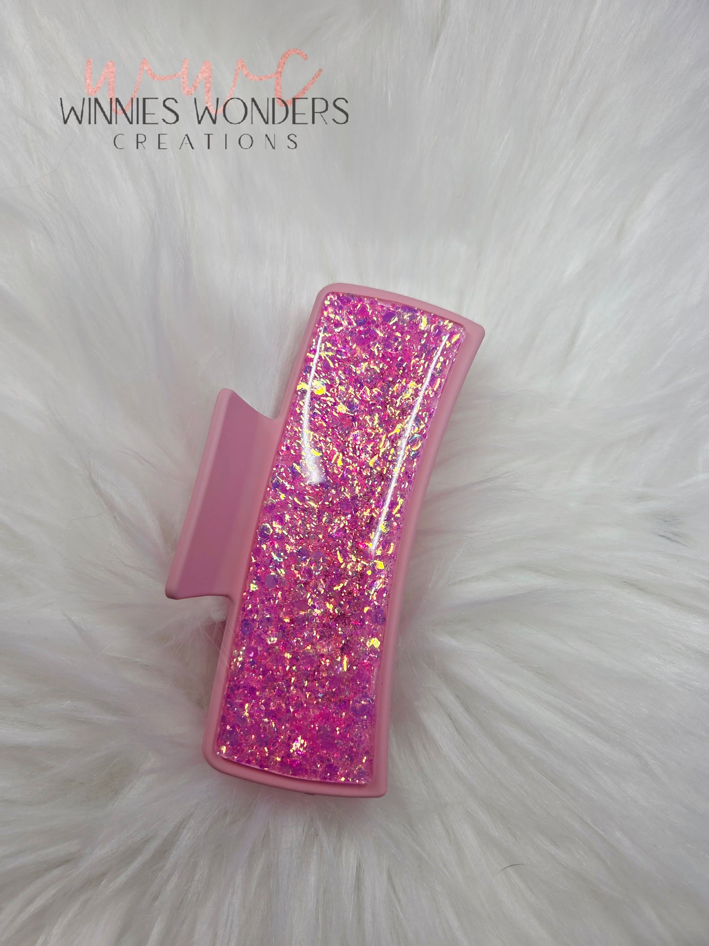 Pink Glitter Hair Clip