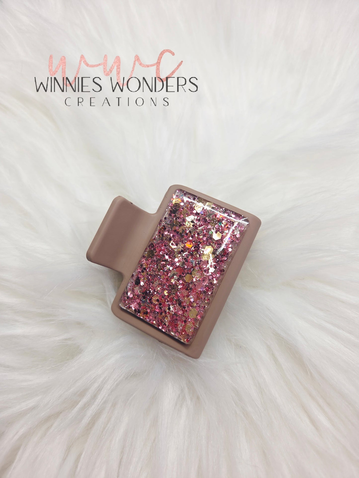 Gold/Rose Gold Glitter Small Hair Clip