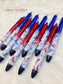 Patriotic Bows Glitter Melt Pens