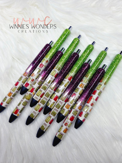 Canned Veggies Glitter Melt Pens