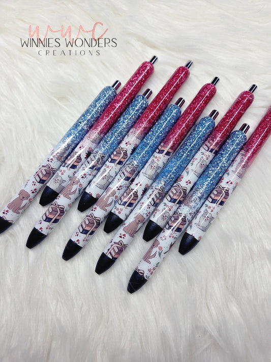 Books & Dogs Glitter Melt Pens