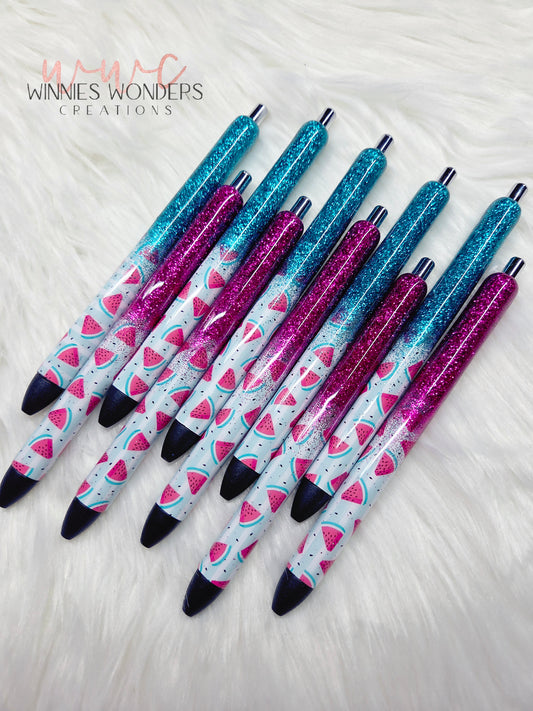 Watermelon Glitter Melt Pens