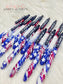 Patriotic Glitter Pen with Clip