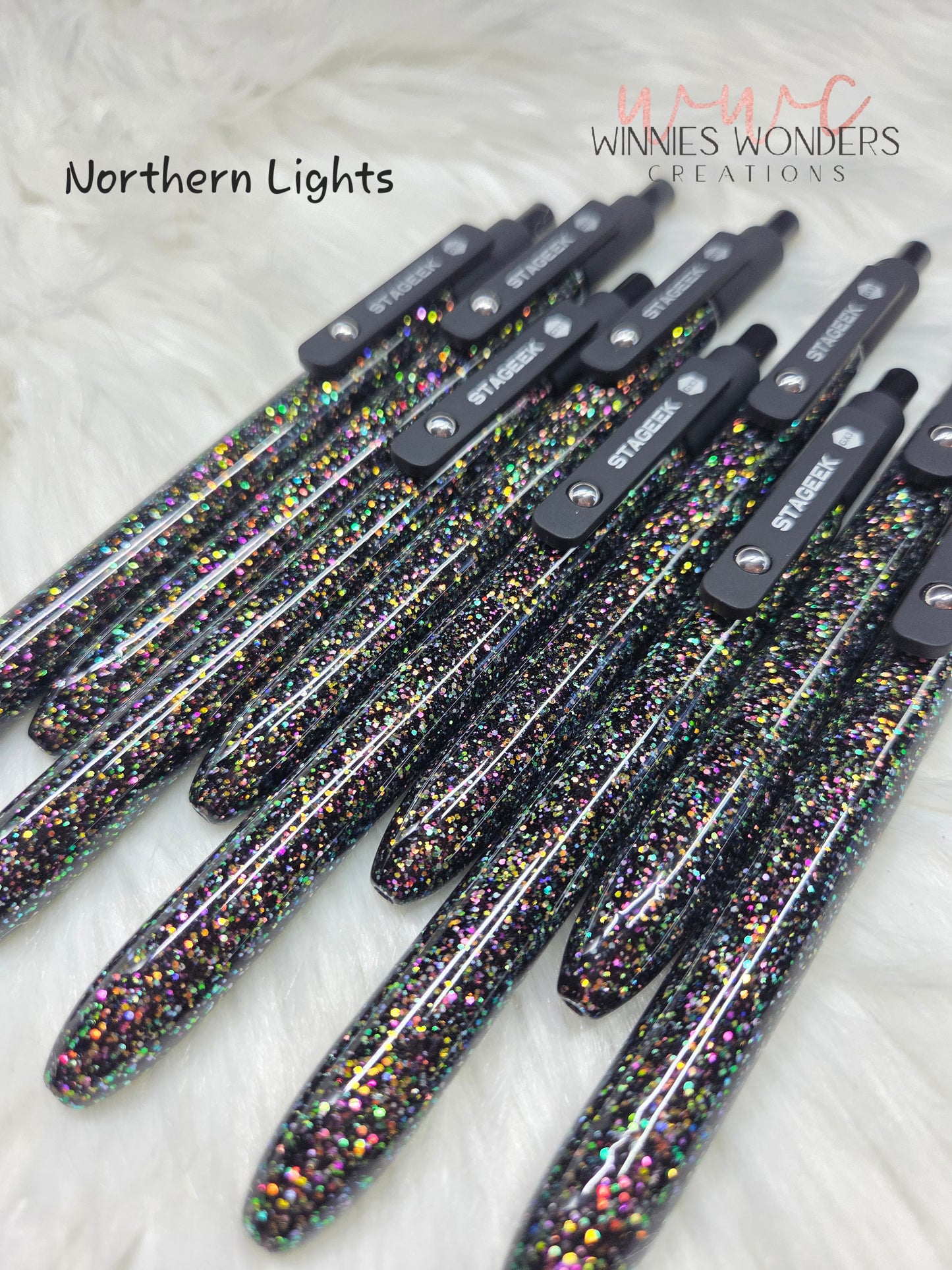 Midnight Glitter Pen with Clip