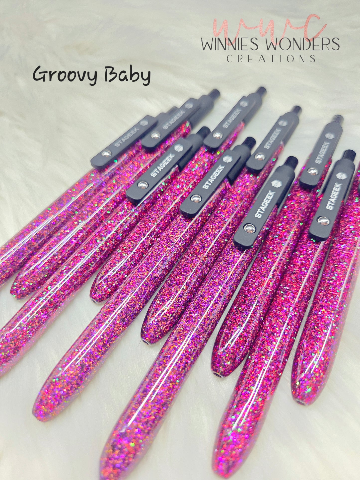 Midnight Glitter Pen with Clip