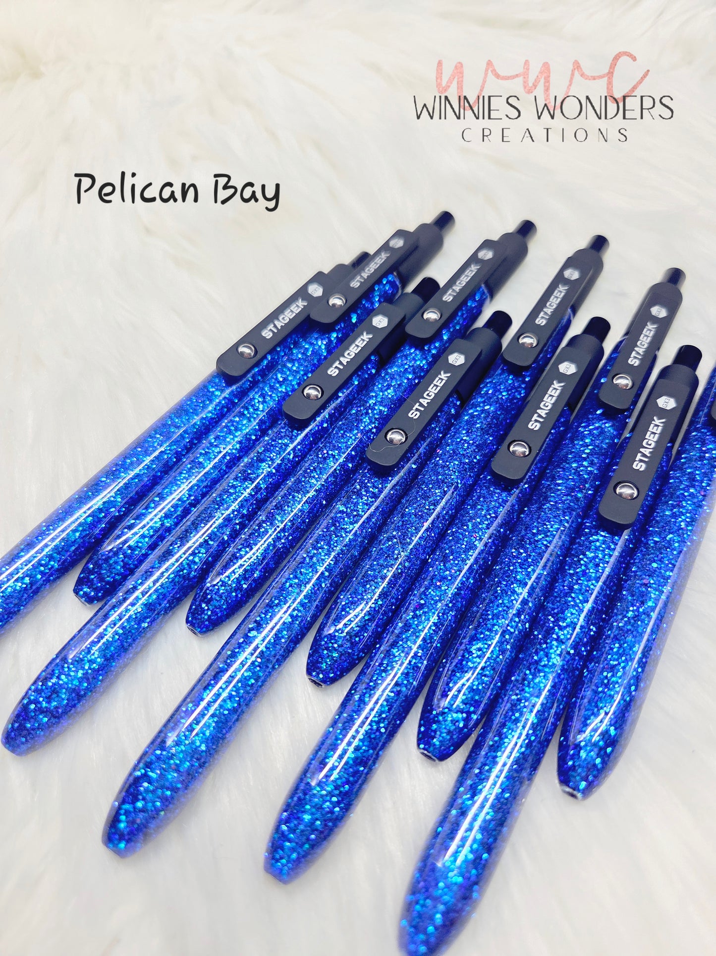 Midnight Glitter Pen with Clip