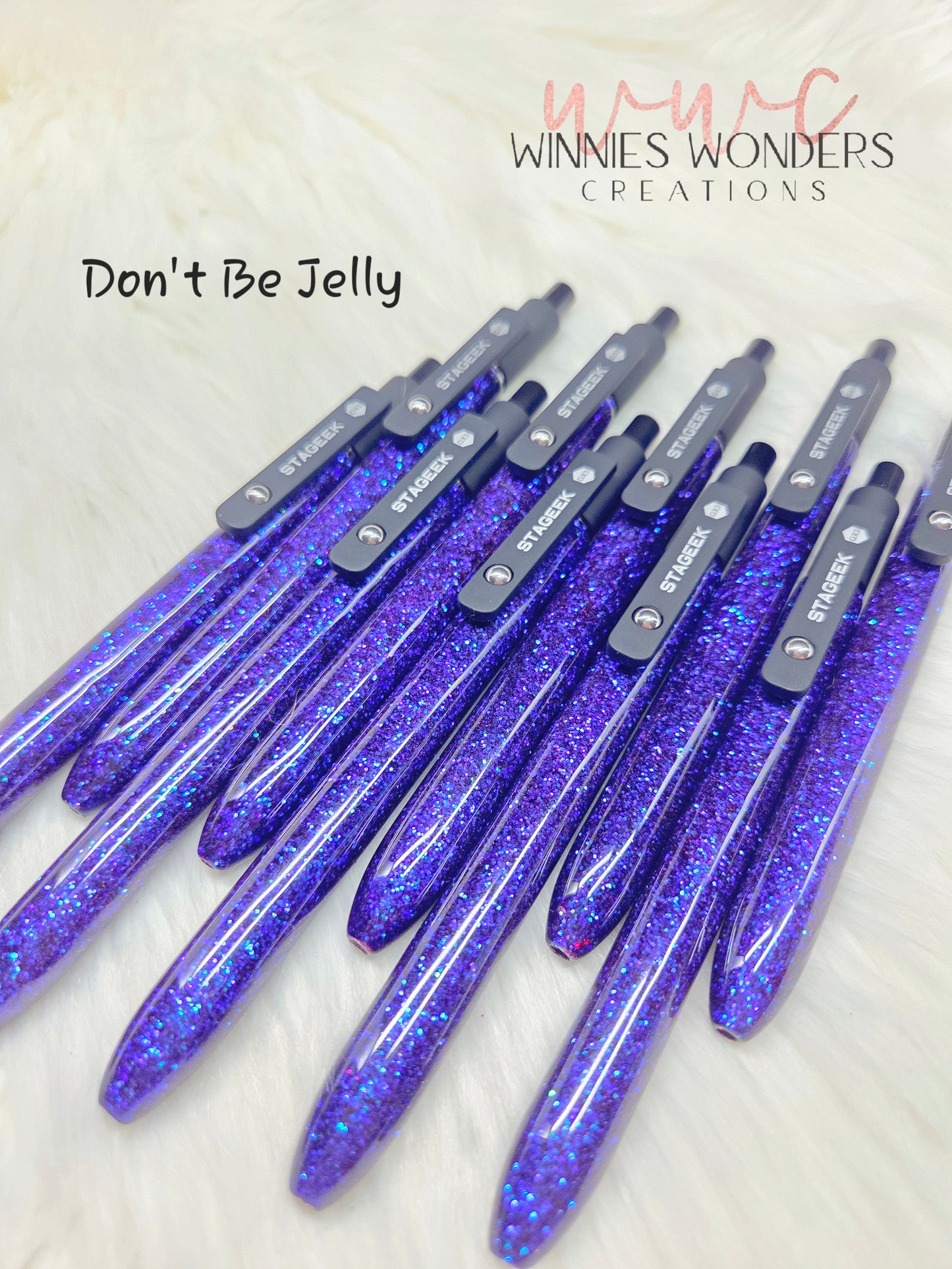 Midnight Glitter Pen with Clip
