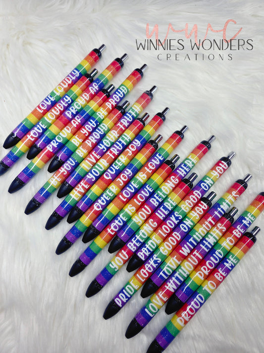 Pride Flag Glitter Pens (Limited time)