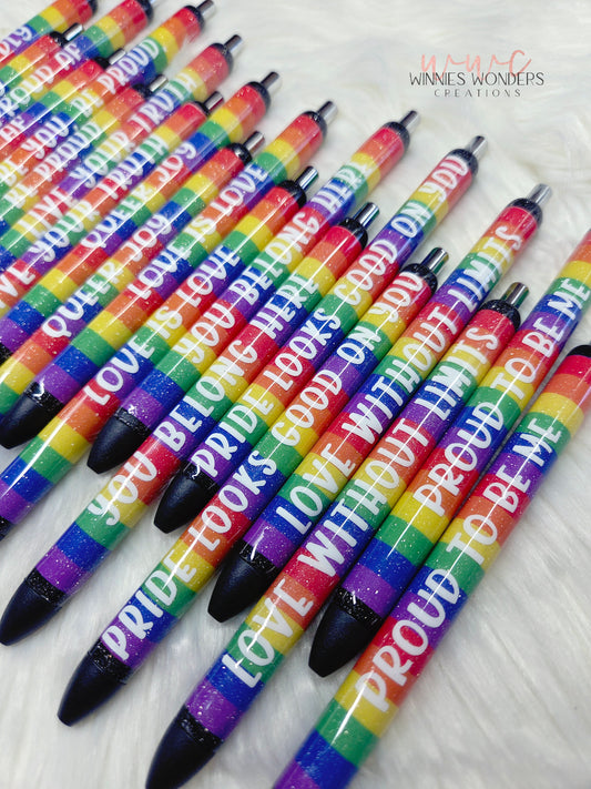 Pride Flag Glitter Pens (Limited time)