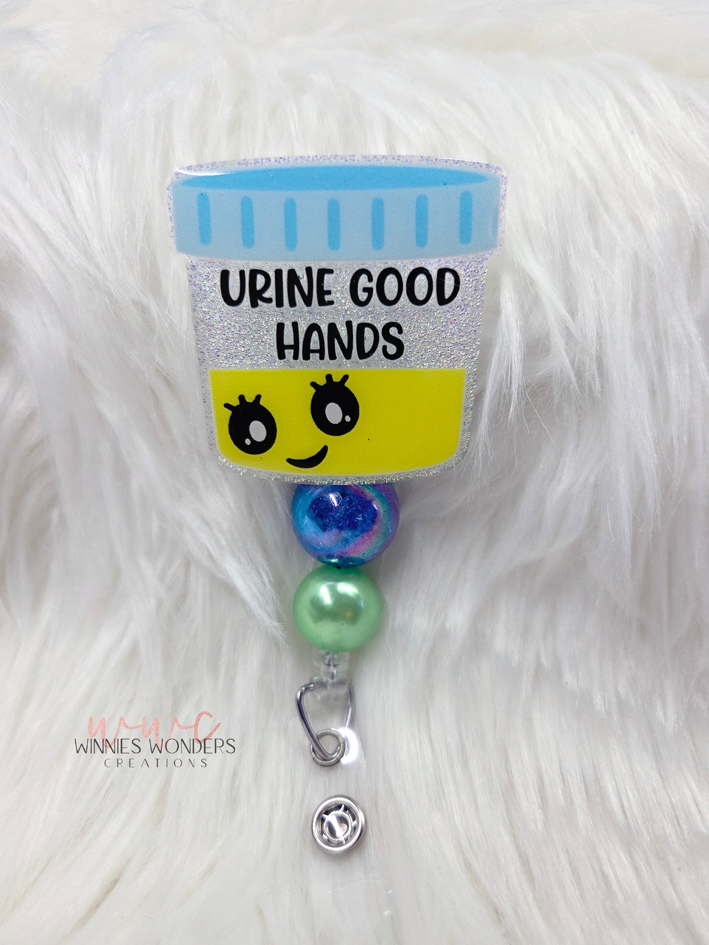 Urine Good Hands Badge Reel