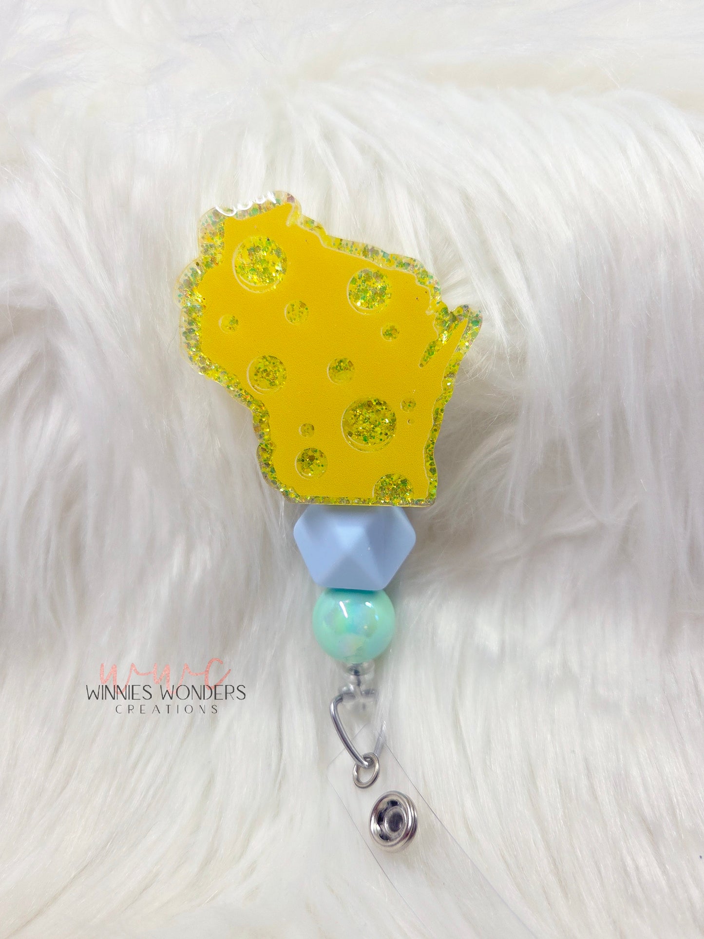 Cheese Wisconsin Badge Reel