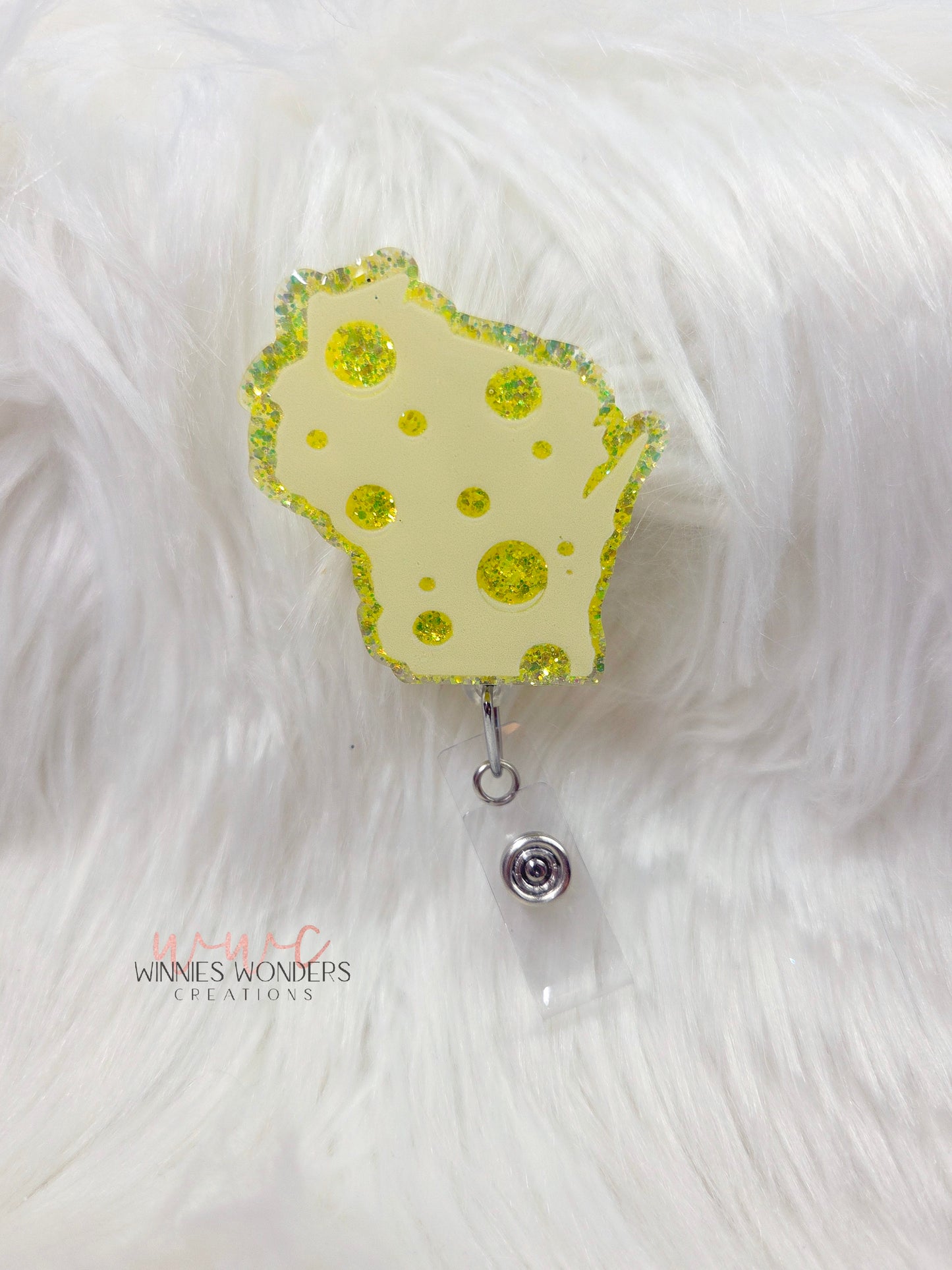 Cheese Wisconsin Badge Reel