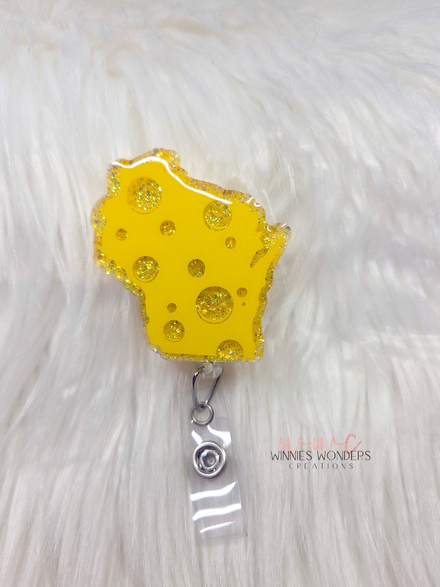Cheese Wisconsin Badge Reel