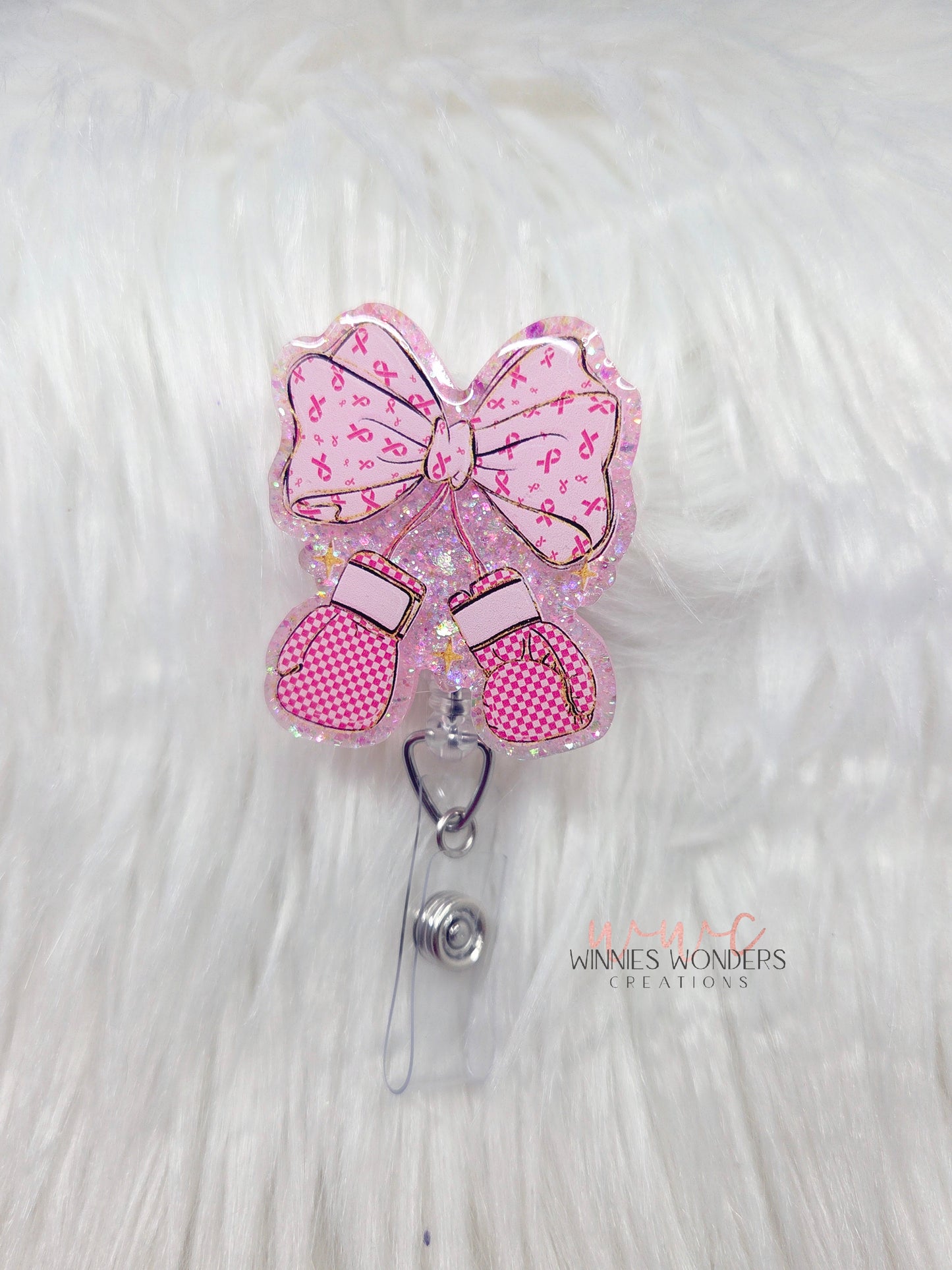 Breast Cancer Boxing  Badge Reel