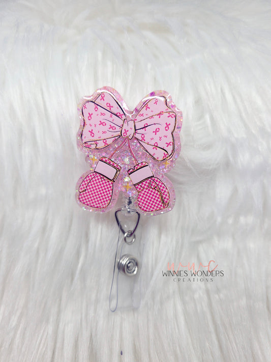 Breast Cancer Boxing  Badge Reel