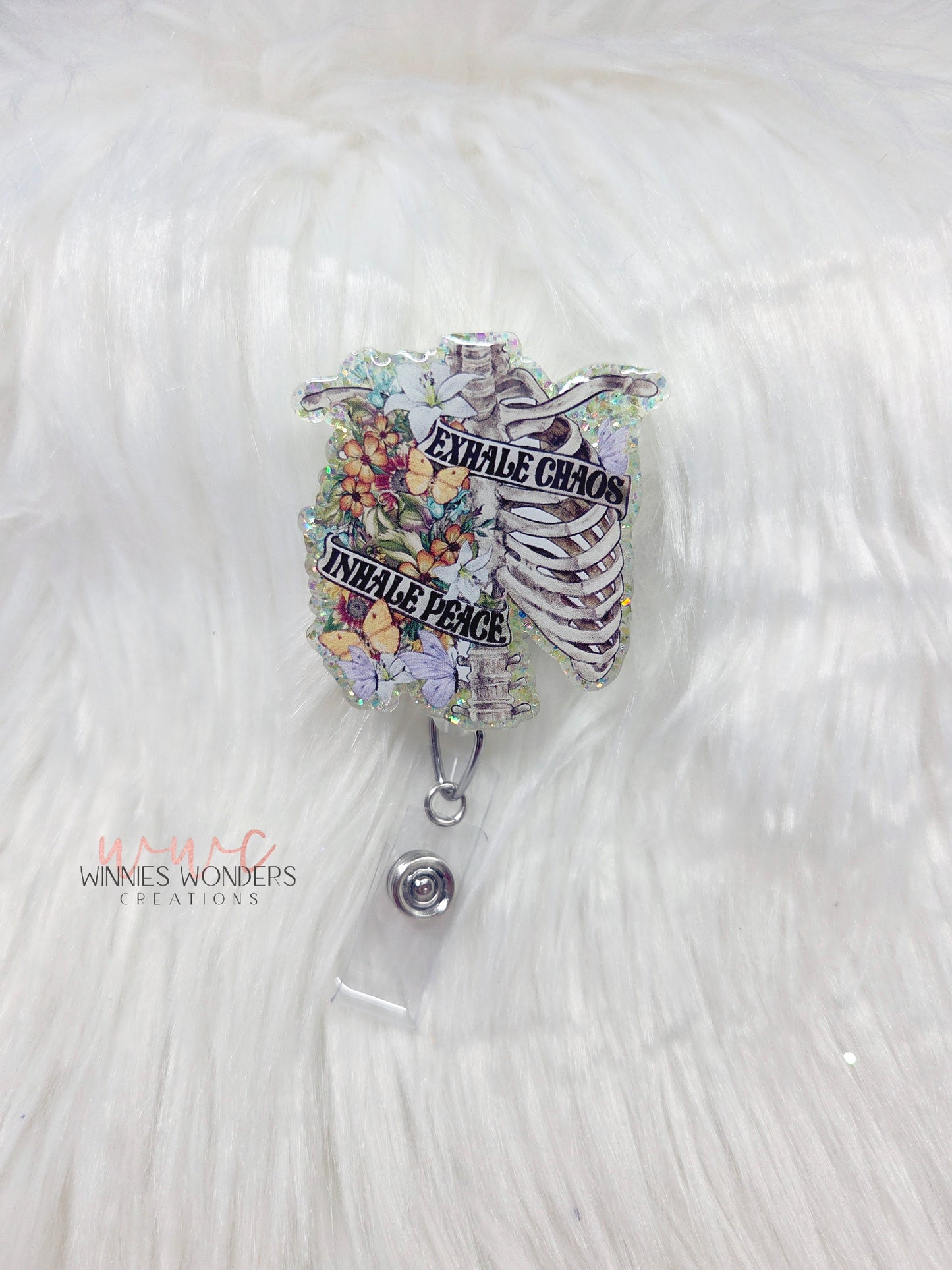 Exhale Chaos, Inhale Peace Badge Reel