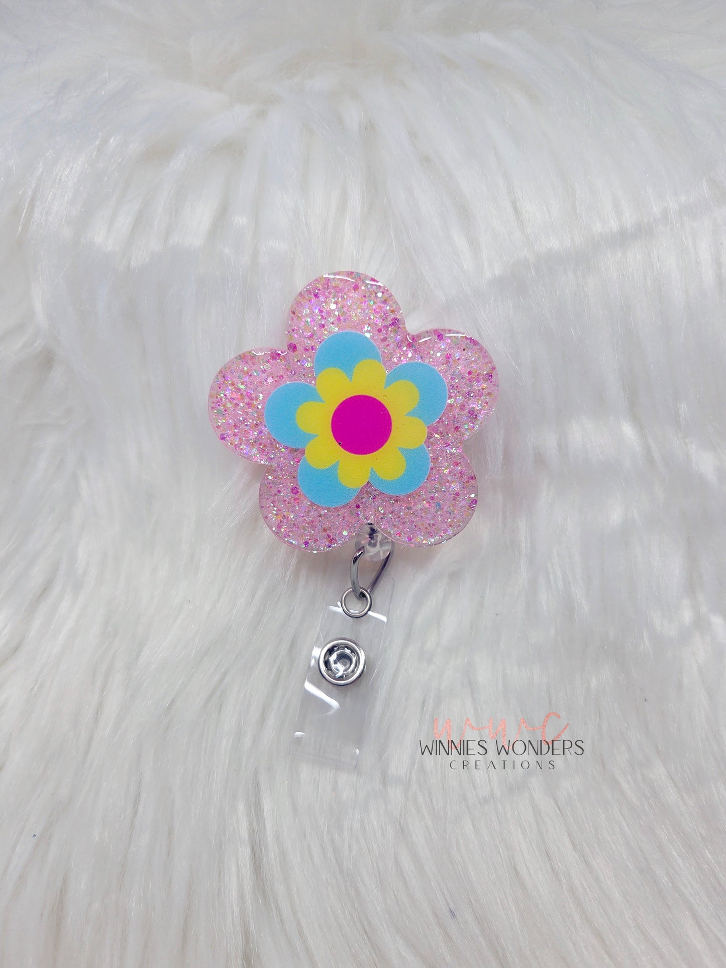 Bubbly Flower Badge Reel