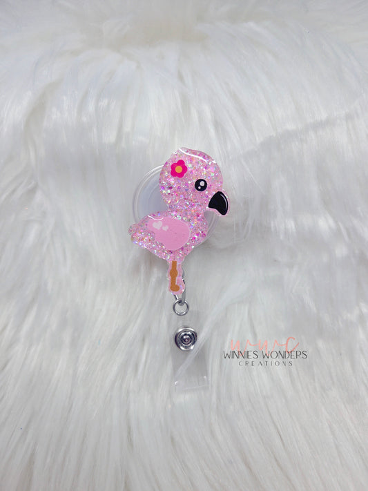 Flamingo Badge Reel