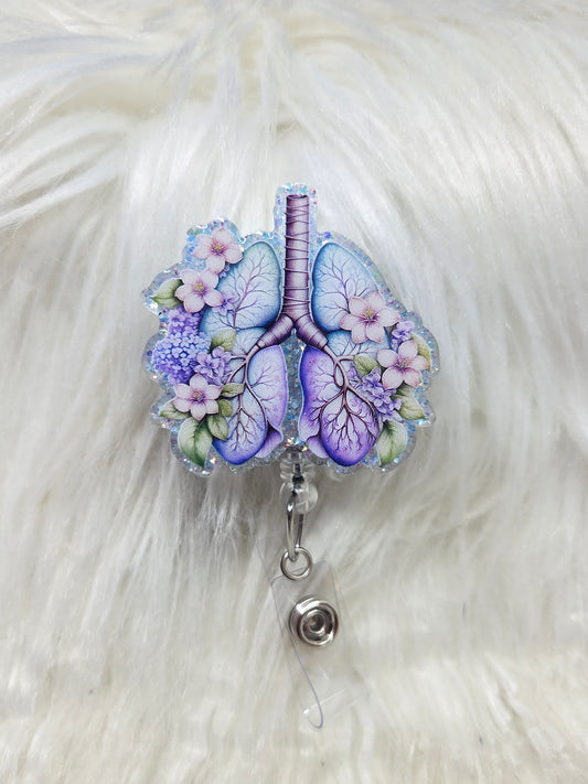 Floral Lungs Badge Reel