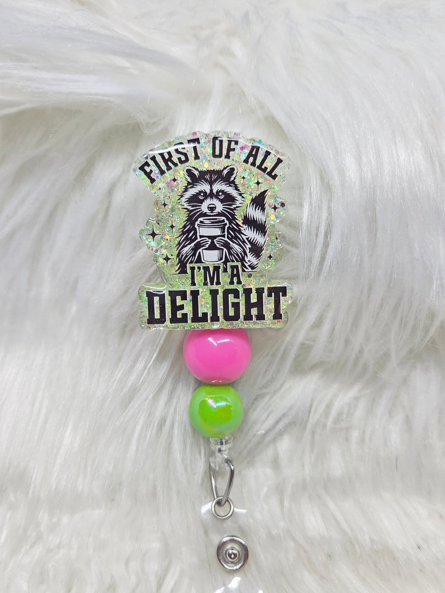 First of all ima delight Badge Reel