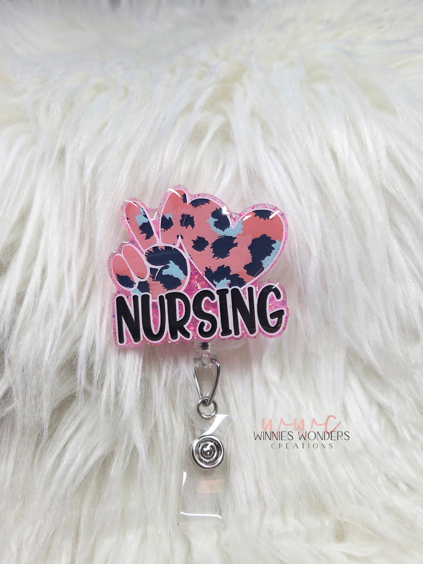 Peace Love Nursing Badge Reel
