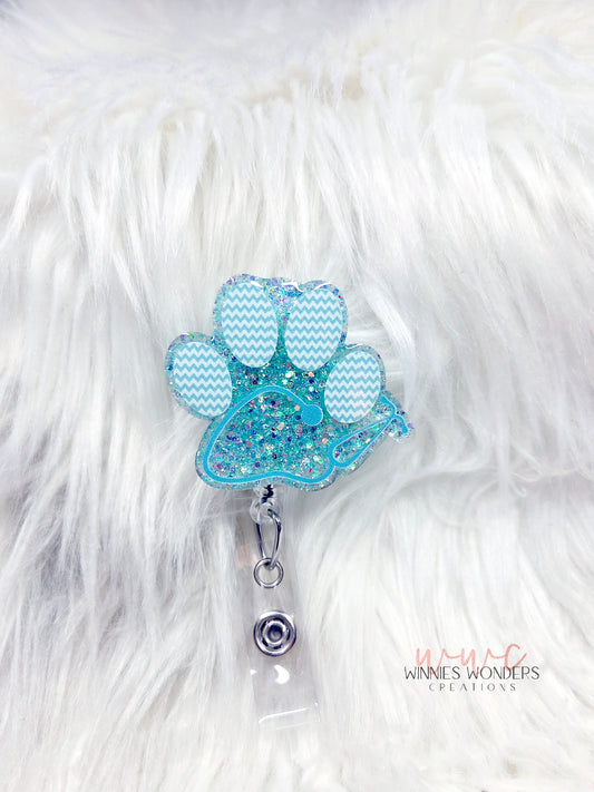 Stethoscope Paw Badge Reel