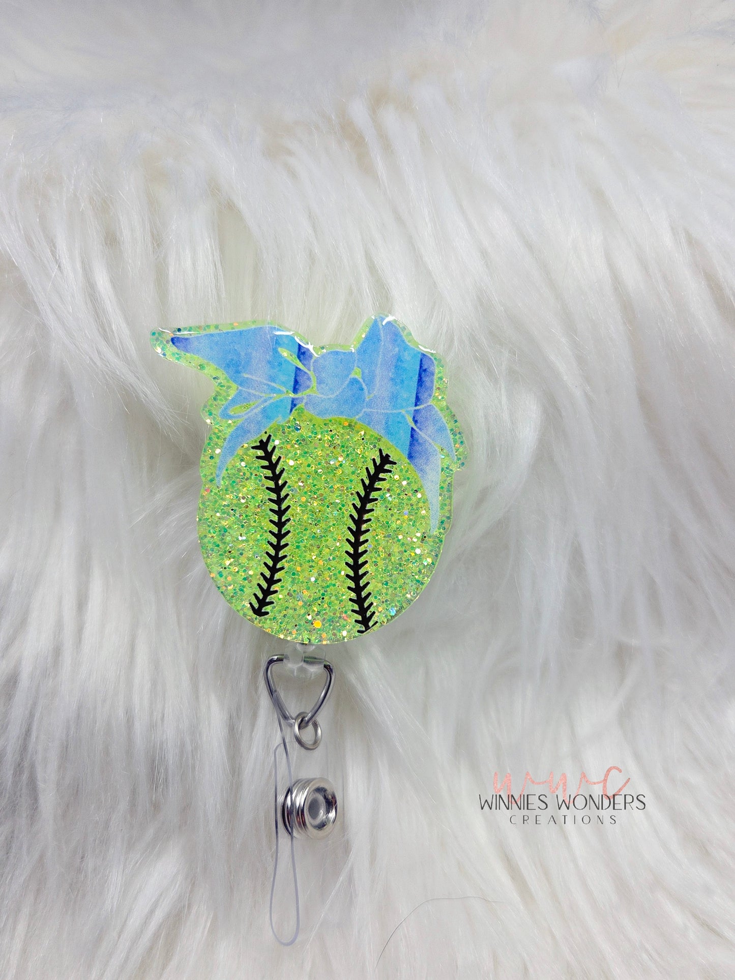 Softball Badge Reel