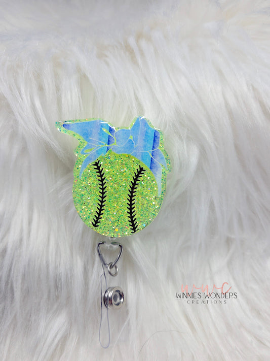 Softball Badge Reel