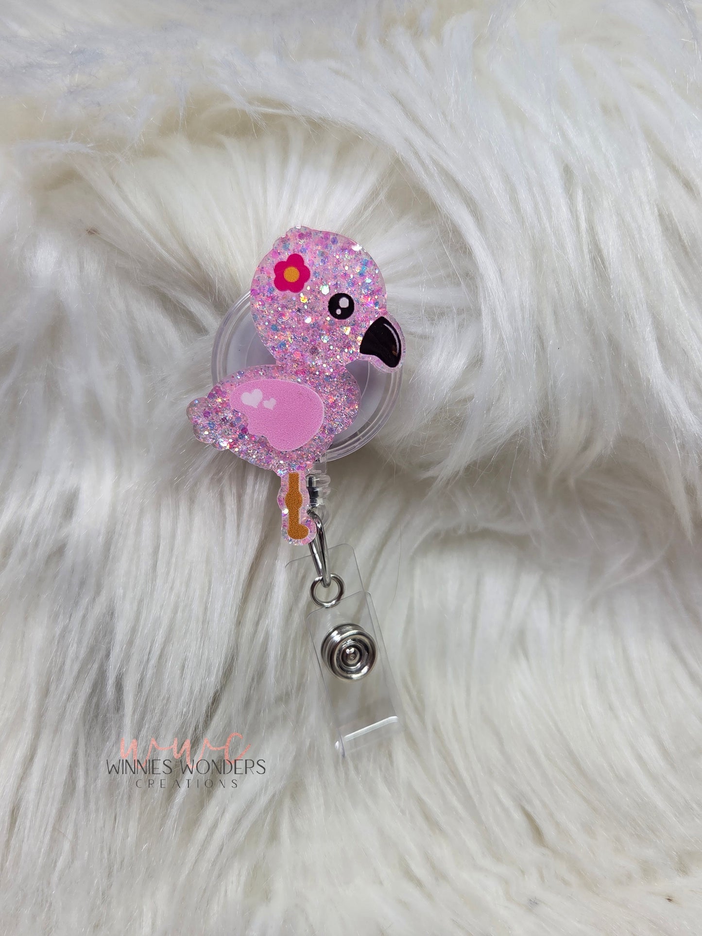 Flamingo Badge Reel
