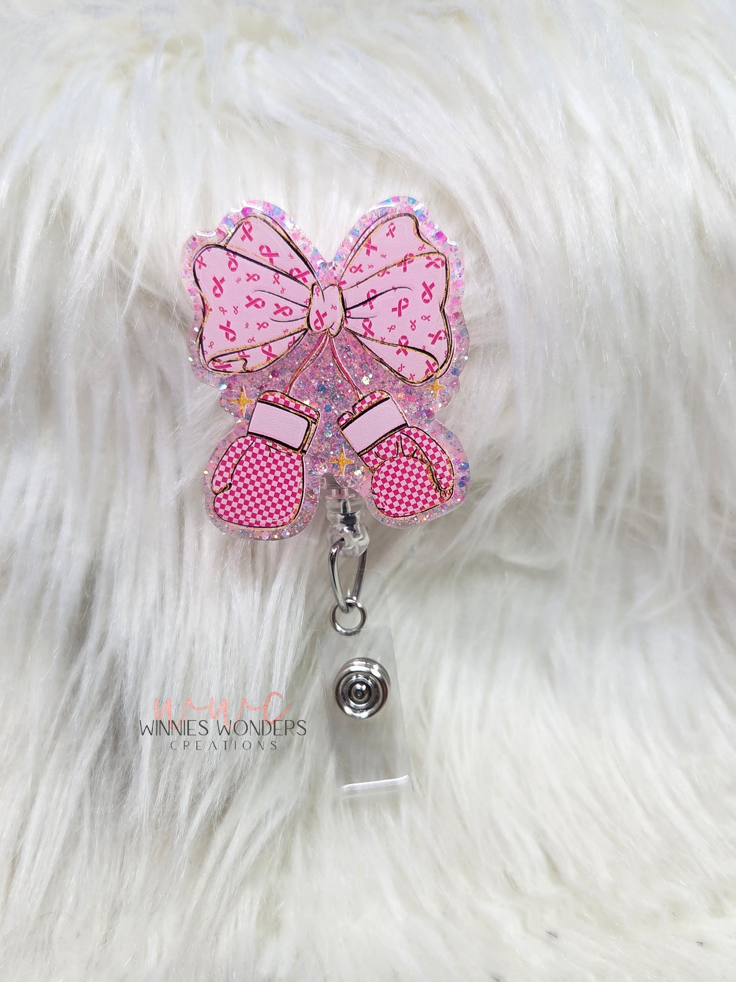 Breast Cancer Boxing  Badge Reel