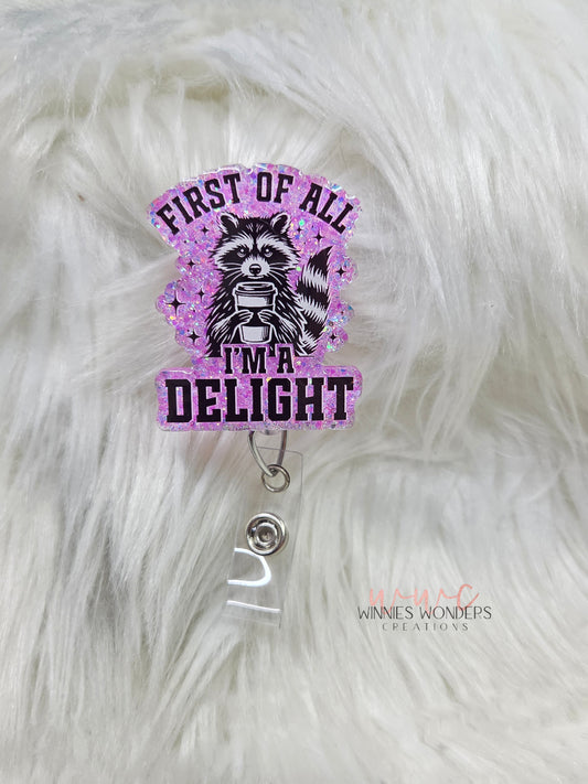 First of all ima delight Badge Reel