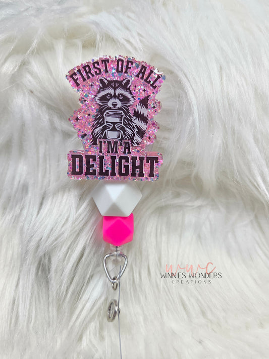 First of all ima delight Badge Reel